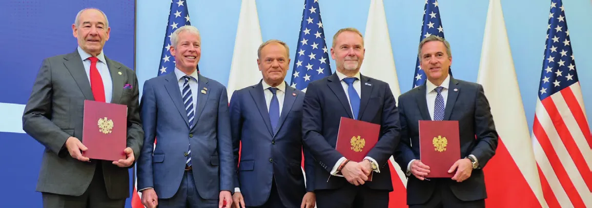 Podpisanie umowy pomostowej przez przedstawicieli Westinghouse, Bechtel i PEJ