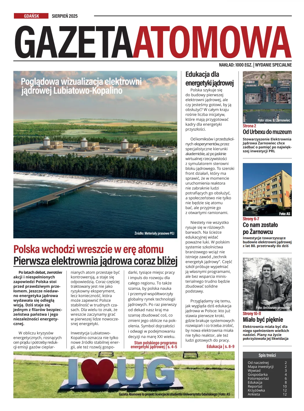 Okładka wydania specjalnego Gazety Atomowej